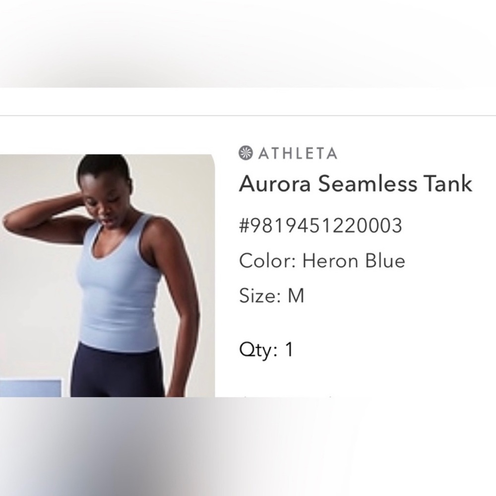 Athleta Aurora Seamless Tank, size M
